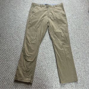 Banana Republic Kentfield Pant Mens 35x32 Tan Khaki Flat Front Chino Pants